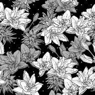 Seamless floral background with bird N4