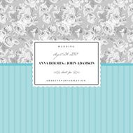 Mint card for a wedding with an elegant gray background