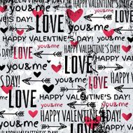 background with red valentine heart and wishes text N2