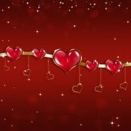 Red Valentine Hearts N10