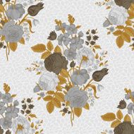 Seamless vector vintage pattern with Victorian bouque