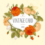 Vector vintage postcard N7