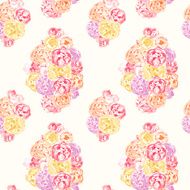 Seamless colorful pattern with flowers of peonies