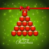 Christmas Greeting Card with ornaments
