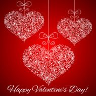 Valentine&#039;s card with elegant heart