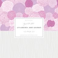 Card from the drawn pink roses