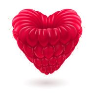 Raspberry in heart shape N2