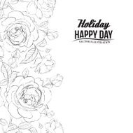 Invitation card with roses N3