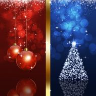 Xmas Blue and Red Background