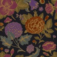 Seamless pattern with vintage flowers N16