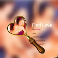 Find love vector illustration