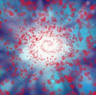 Valentine background heart tornado