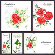 Set of floral cards for your design N10