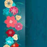 Floral round frame N8