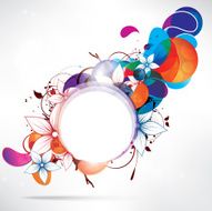 Abstract floral background with frame for text