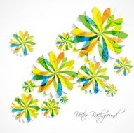 Stylish flower colorful greeting card background vector