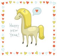 Horse on christmas card N2