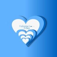 Valentine&#039;s day blue colorful heart background