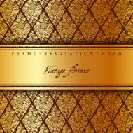 Luxury card with a brown and gold vintage background