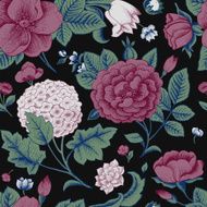 Seamless pattern with vintage flowers N17