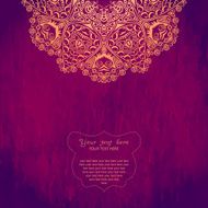 Vintage invitation card with lace ornament N46