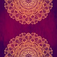 Vintage invitation card with lace ornament N47