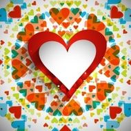 valentines day with colorful hearts card design