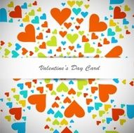 Beautiful valentines day with colorful hearts card