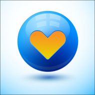 Heart on a blue bubble