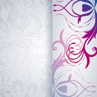 Abstract vector background with floral item N6