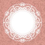 Elegant doily on lace gentle background N25