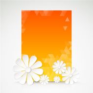 Paper flower postcard