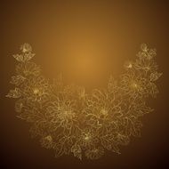 Flowers isolated on dark background