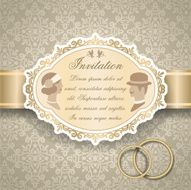 Vintage wedding invitation 8