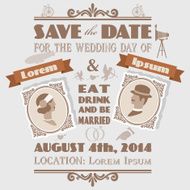 Vintage wedding invitation 1
