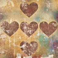 hearts on grunge background N4