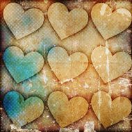 hearts on grunge background N5