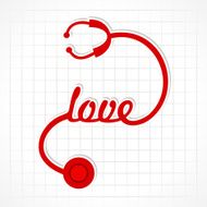 Stethoscope make love word
