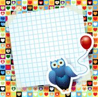 Owl and balloon custom background