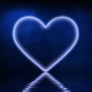 heart on blue background N2