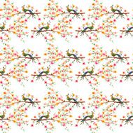 floral seamless texture of watercolor N16
