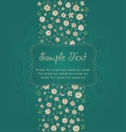 Floral abstract fantasy background with text frame
