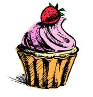 Creamy cup cake with delicious berry N2