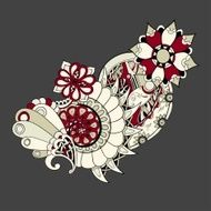 Wedding card or invitation with ornament