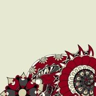 Wedding card or invitation with ornament N2