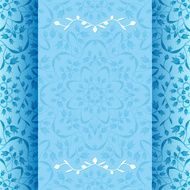 Invitation card with blue flowers