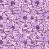 Seamless pattern with poppy N2