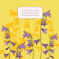 Floral card with bellflowers