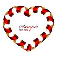 heart frame from ribbon
