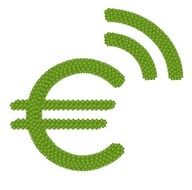 Four Leaf Clover of Euro Symbol